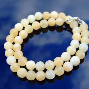 Calcite Natural Gemstone Necklace 8mm Beaded 16-30inch Michael's UK Jewellery