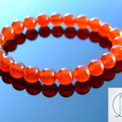 Carnelian Natural Heated Gemstone Bracelet 6-9'' Elasticated Michael's UK Jewellery
