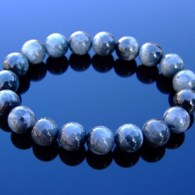 Cats Eye 10mm Natural Gemstone Bracelet 6-9'' Elasticated Michael's UK Jewellery