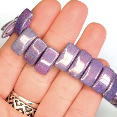 Chalk Purple Vega Luster Carrier Beads