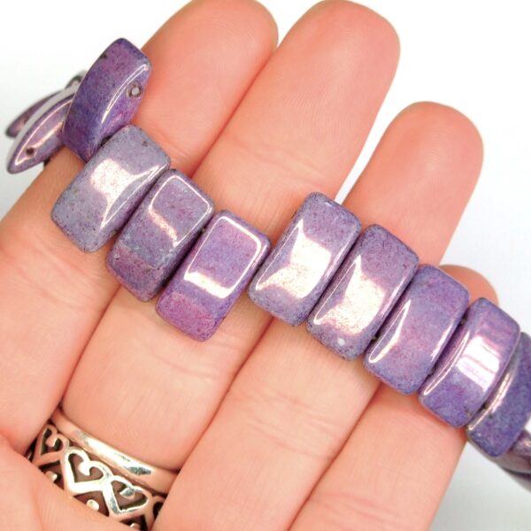 Chalk Purple Vega Luster Carrier Beads
