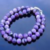 Charoite Natural Gemstone Necklace 8mm Beaded 16-30inch Michael's UK Jewellery
