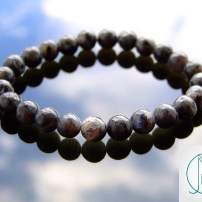 Chinese Labradorite Larvikite Natural Gemstone Bracelet 6-9'' Elasticated Michael's UK Jewellery