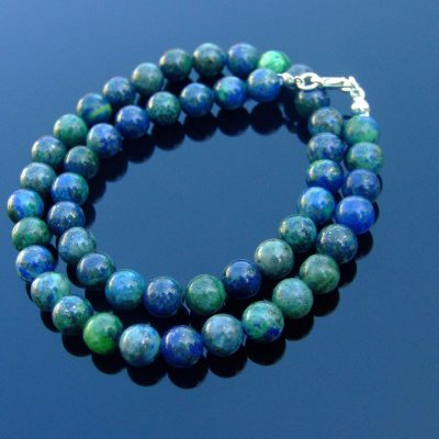 Chrysocolla Natural Gemstone Necklace 8mm Beaded 16-30inch Michael's UK Jewellery