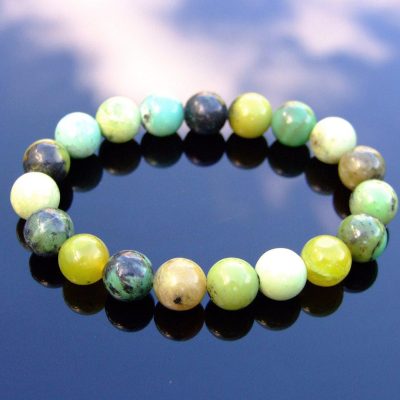 Chrysoprase 10mm Natural Gemstone Bracelet 6-9'' Elasticated Michael's UK Jewellery