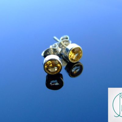 Citrine Natural Gemstone 925 Sterling Silver Earrings Michael's UK Jewellery