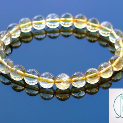 Citrine Natural Gemstone Bracelet 6-9'' Elasticated Michael's UK Jewellery