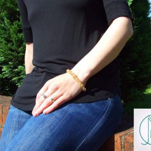 Citrine Natural Gemstone Bracelet 6-9'' Elasticated Michael's UK Jewellery