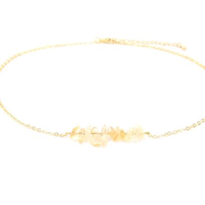 Citrine Natural Gemstone Chip Necklace Michael's UK Jewellery