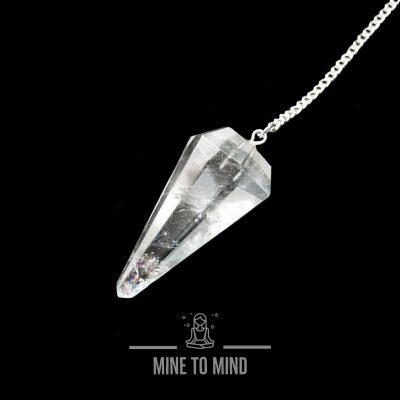 Clear Quartz Gemstone Pendulum mine to mind