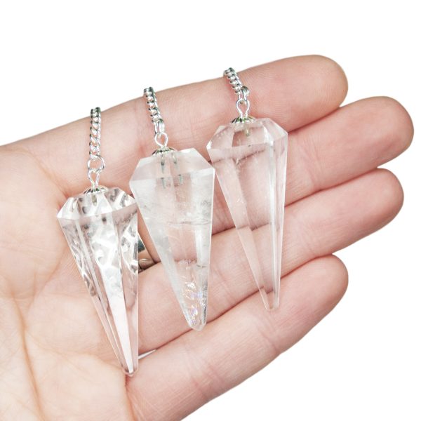 Clear Quartz Gemstone Pendulum mine to mind
