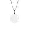 Gemstone Necklace Clear Quartz Hexagon Pendant Natural beads mouse