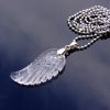 Clear Quartz Natural Gemstone Angel Wing Pendant Necklace Michael's UK Jewellery