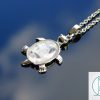 Clear Quartz Necklace Turtle Pendant Natural Gemstone With Pouch Michael's UK Jewellery