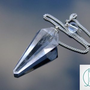Clear Quartz Pendulum Natural Gemstone for Dowsing Scrying Divination Meditation Michael's UK Jewellery