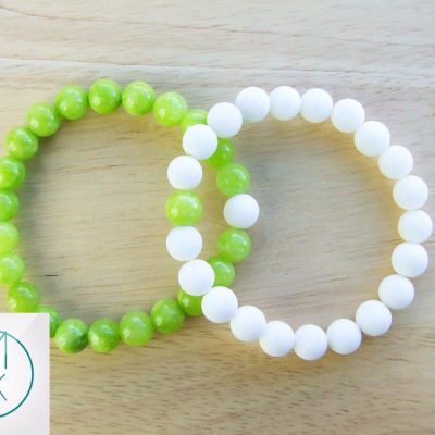 Couple Agate/Jade Natural Gemstone Bracelets 6-9'' Elasticated Michael's UK Jewellery
