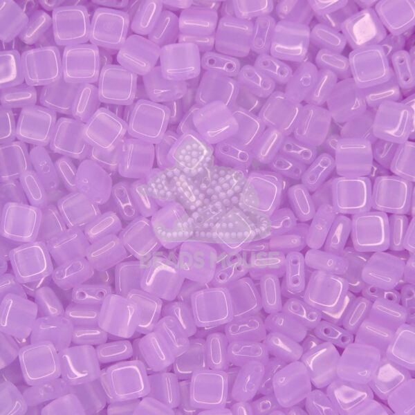 CzechMates Tile Beads 22310 Milky Alexandrite beadsmouse.co.uk