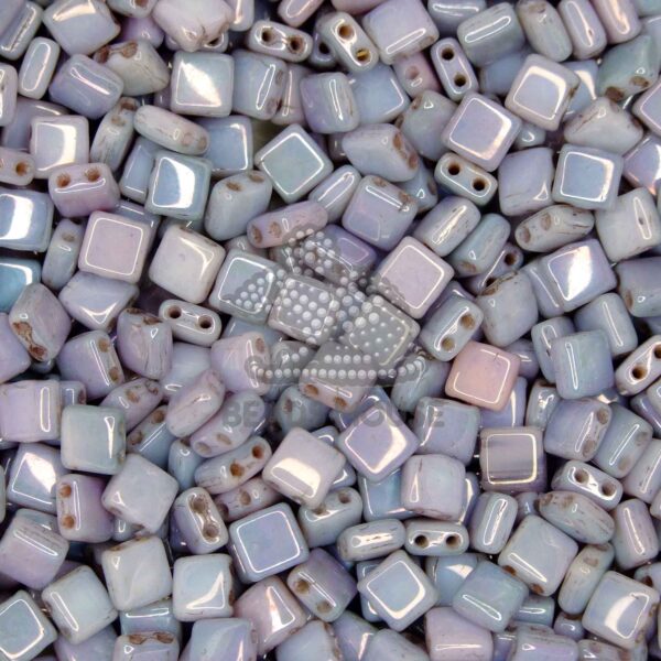 CzechMates Tile Beads LE02010 Luster Metallic Amethyst beadsmouse.co.uk