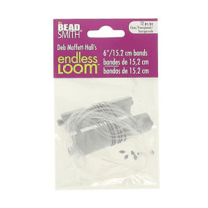 Deb Moffett-Hall's Endless Loom Elastic Bands Band of 15.2cm/6inch Clear x12 Michael's UK Jewellery