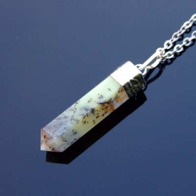 Dendritic Opal Hexa Point Pendant Necklace Michael's UK Jewellery