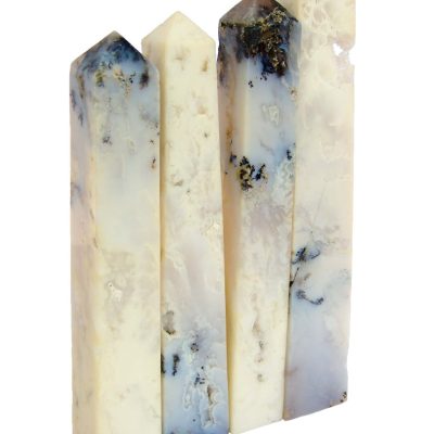 Dendritic Opal Tower Polished Natural Gemstone Crystal Obelisk Michael's UK Jewellery