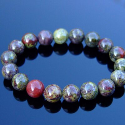 Dragon Blood 10mm Natural Gemstone Bracelet 6-9'' Elasticated Michael's UK Jewellery