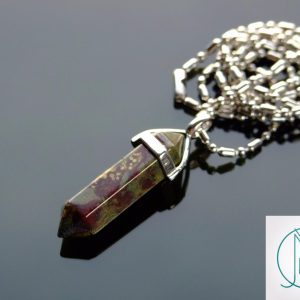 Gemstone Necklace Dragon Blood Natural Point Pendant beads mouse