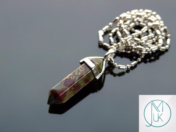 Gemstone Necklace Dragon Blood Natural Point Pendant beads mouse