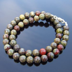 Dragon Blood Natural Gemstone Necklace 8mm Beaded 16-30inch Michael's UK Jewellery