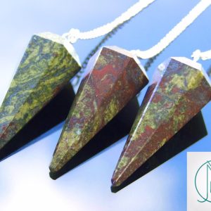 Dragon Stone Pendulum Natural Gemstone for Dowsing Scrying Divination Meditation Michael's UK Jewellery