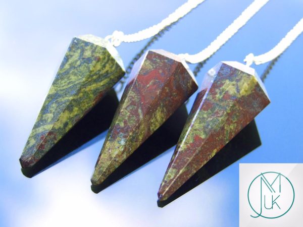 Dragon Stone Pendulum Natural Gemstone for Dowsing Scrying Divination Meditation Michael's UK Jewellery
