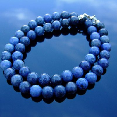 Dumortierite Natural Gemstone Necklace 8mm Beaded 16-30inch Michael's UK Jewellery