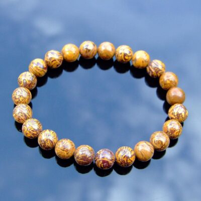 Elephant Skin Jasper Natural Gemstone Bracelet 6-9'' Elasticated Michael's UK Jewellery
