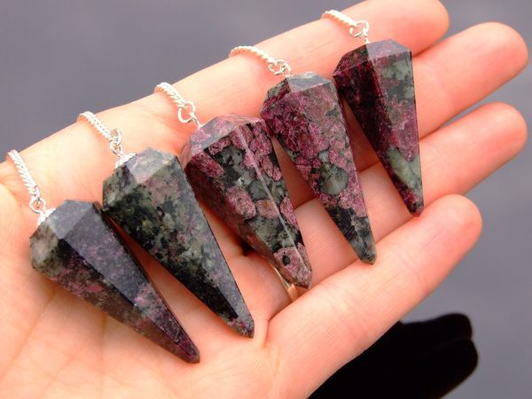 Eudialyte Pendulum Natural Gemstone for Dowsing Scrying Divination Meditation Michael's UK Jewellery