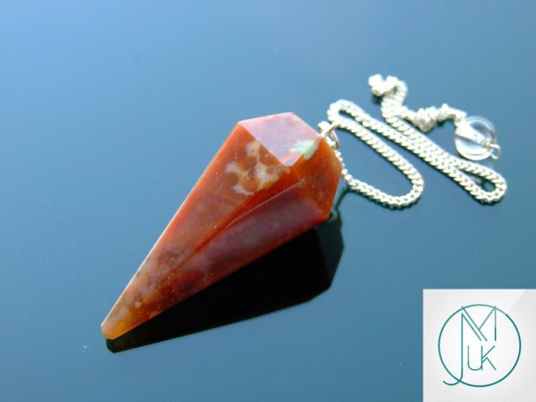 Fancy Jasper Pendulum Natural Gemstone for Dowsing Scrying Divination Meditation Michael's UK Jewellery