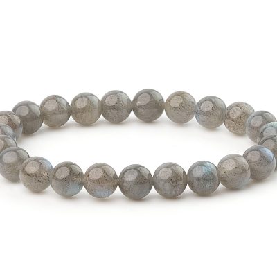 Fire Labradorite AA Grade Natural Gemstone Bracelet 6-9'' Elasticated Michael's UK Jewellery