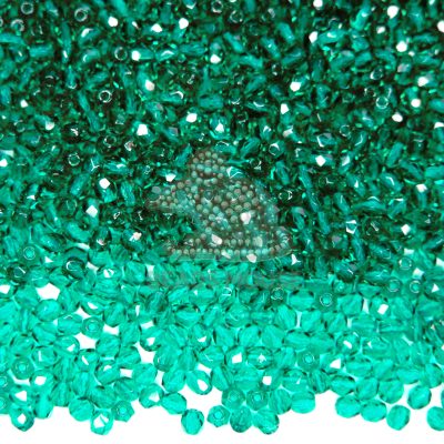 Fire Polished Beads 3mm Emerald beads mouse
