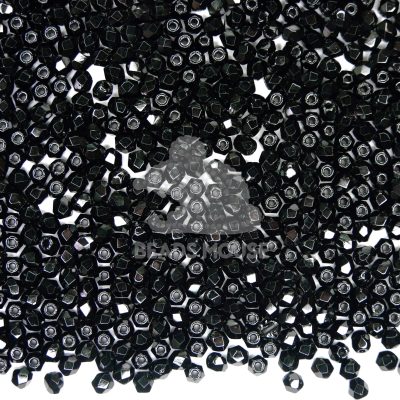 Fire Polished Beads 3mm Jet Black beads mouse