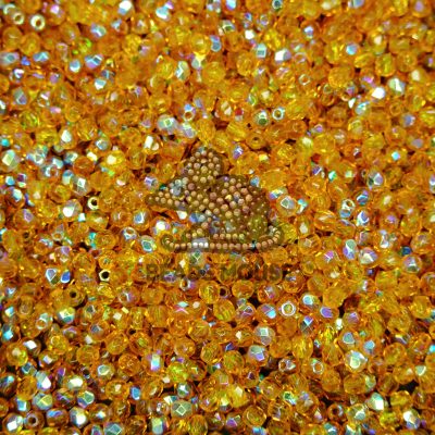 Fire Polished Beads 3mm Topaz AB beads mouse