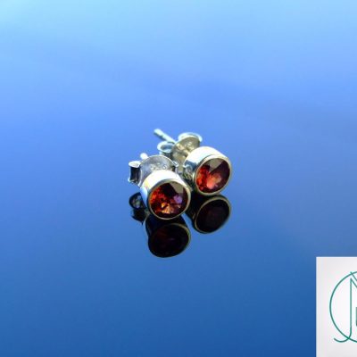 Garnet Natural Gemstone 925 Sterling Silver Earrings Michael's UK Jewellery