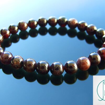 Garnet Natural Gemstone Bracelet 6-9'' Elasticated Michael's UK Jewellery