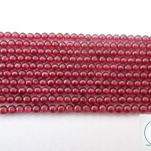 Garnet Natural Gemstone Round Beads 2mm strand (approx. 180 beads) Michael's UK Jewellery