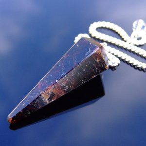 Garnet Pendulum Natural Gemstone for Dowsing Scrying Divination Meditation Michael's UK Jewellery