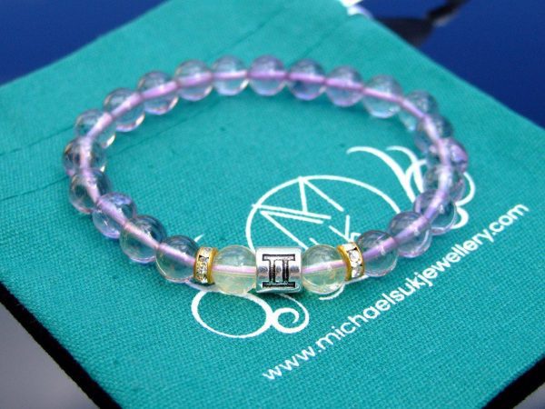 Gemini Ametrine Citrine Birthstone Bracelet 6-9'' Elasticated Michael's UK Jewellery