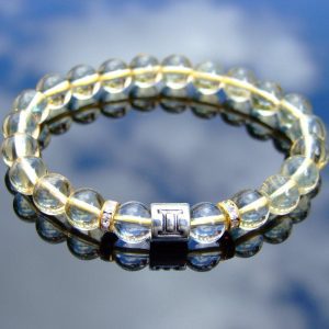 Gemini Citrine Crystal Birthstone Bracelet 6-9'' Elasticated Michael's UK Jewellery