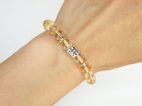 Gemini Citrine Crystal Birthstone Bracelet 6-9'' Elasticated Michael's UK Jewellery