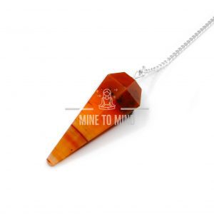 Gemstone Carnelian Pendulum for Divination Wicca beads mouse mine to mind