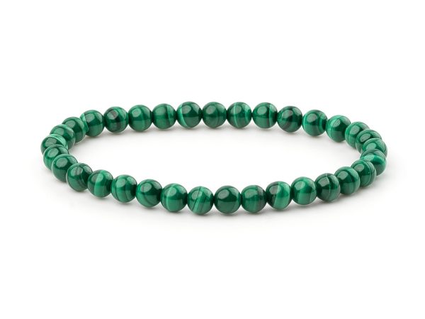 Genuine Malachite Bracelet Natural Gemstone 6-9'' Elasticated With Box Michael's UK Jewellery