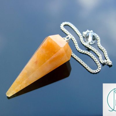 Golden Quartz Pendulum Natural Gemstone for Dowsing Scrying Divination Meditation Michael's UK Jewellery