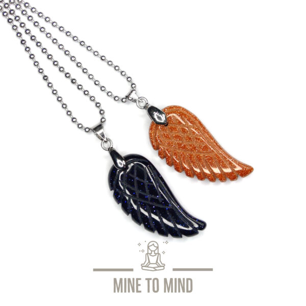 Goldstone Blue Goldstone Sandstone Angel wing minetomind.com 01